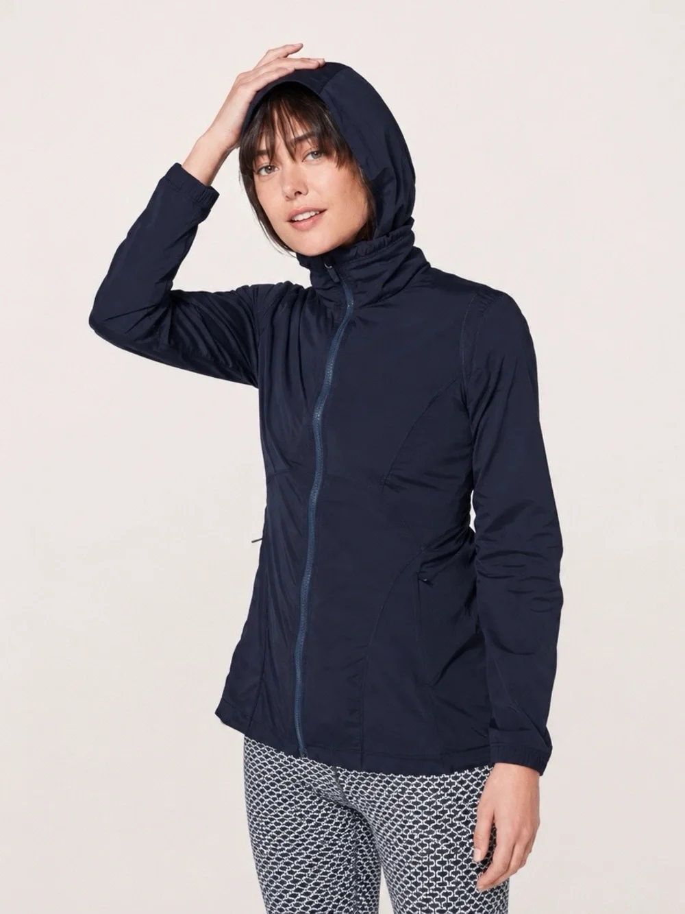 Lululemon Such a Cinch Navy Full Zip Tulip Hem Lightweight Jacket 4